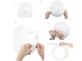 Lampara papel arroz BLANCA 45cm